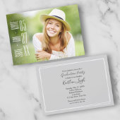 Chic Script Photo Graduation Party Invitations