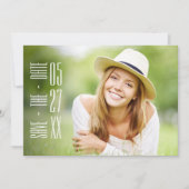 Chic Script Photo Graduation Party Invitations (Devant)