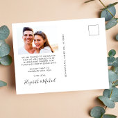 Chic Script Photo-Verloving Aankondigingskaart