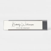 Chic Script Professional Cream Bureau Naambordje (Voorkant)
