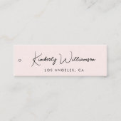 Chic Script QR Code Roze Kleding Hang Label (Voorkant)
