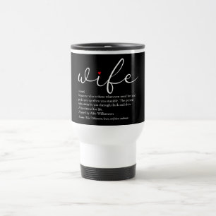 Chic script rode liefdeshart moderne definitie voo reisbeker