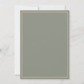 Chic Script Sage Green Rehearer Dîner Invitation (Dos)