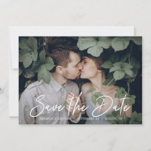 Chic Script Save the Date Photo