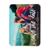 Chic Script Save the Date Photo Magneet (Verticaal)