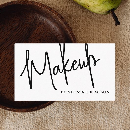Chic Script Signature Makeup Artist Visitekaartje