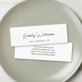 Chic Script Stud Hoop Earring Display Kaart Mini Visitekaartje