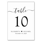 Chic Script Trouwreceptie Kaart (Voorkant)