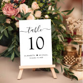 Chic Script Trouwreceptie Kaart