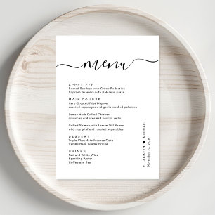 Chic Script Trouwreceptie Menu