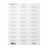 Chic Script Violet Ink Name Return Label (Full Sheet)