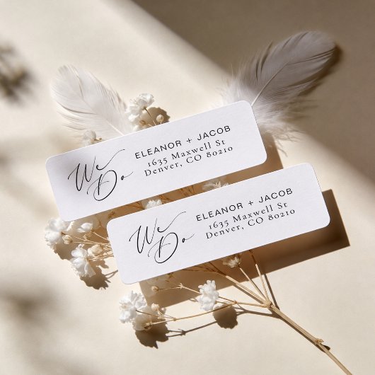 Chic Script We Do Trouw Retouradres Etiket