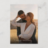 Chic Script Wedding rsvp et carte de boîtier (Dos)