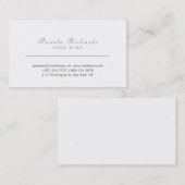 Chic Script White Professional-Visitekaartje Visitekaartje (Voorkant / Achterkant)