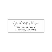 Chic Script Zwart Wit Zelfinkende Rubber Stempel (Design)