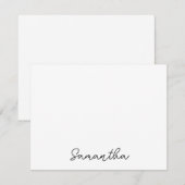 Chic-scriptnaam Notitiekaartje (Voorkant / Achterkant)
