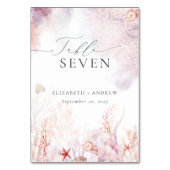 Chic Seashells Coral Underwater Wedding Kaart (Voorkant)