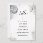 Chic Seating Plan Celestile Kaarten met gastnamen (Voorkant)