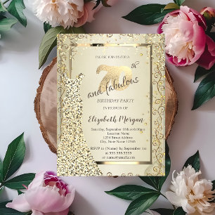 Chic Sequins Jurk Goud 70ste Verjaardag Kaart