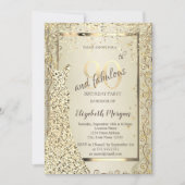 Chic Sequins Jurk Goud 90ste Verjaardag Kaart (Voorkant)
