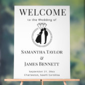 Chic Serif Nom Bienvenue pour l'entrée de cérémoni (Neutre)