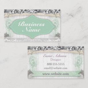 Chic Shabby Carte de visite en bois Vintage