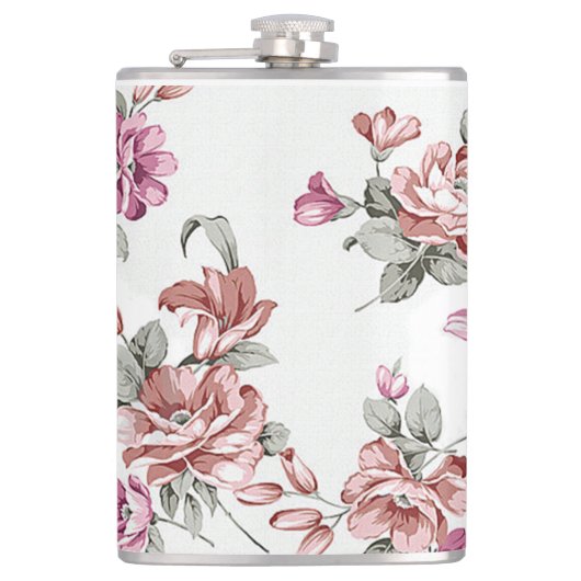  Chic Shabby Girly Flowers Heupfles (Voorkant)