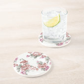  Chic Shabby Girly Flowers Zandsteen Onderzetter (Zijkant)