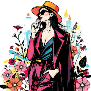 Chic Shades Botanische Kunst Dubbelzijdig👑🕶️ Draagtas