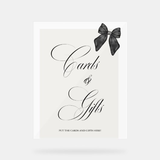 Chic 'She's Tying the Knot Black Bow cards & gifts (Recto)