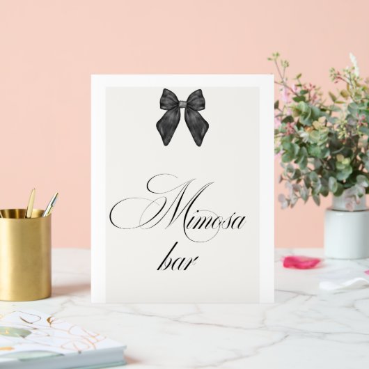Chic 'She's Tying the Knot Black Bow Mimosa Bar (Mariage)