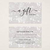 Chic Shiny Gepersonaliseerd Gift Certificate Kaart (Voorkant /achterkant)