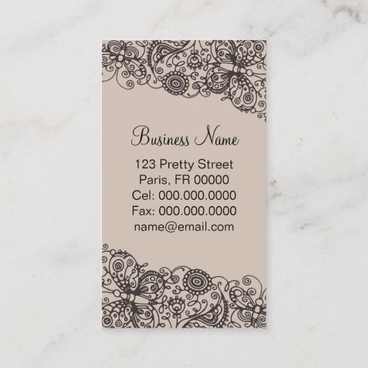 Chic Shoe ~ Carte de visite (Dos)