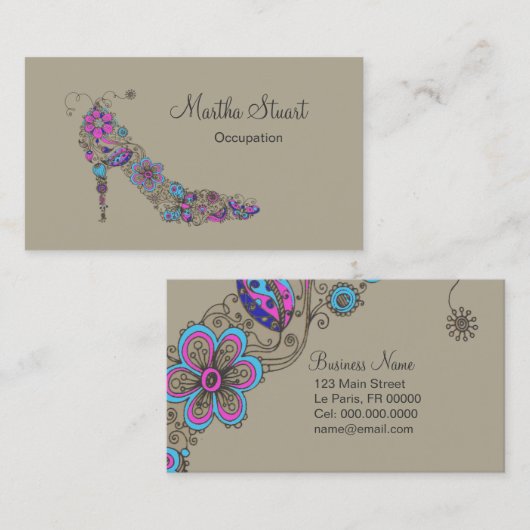 Chic Shoe - Carte de visite (Devant / Derrière)