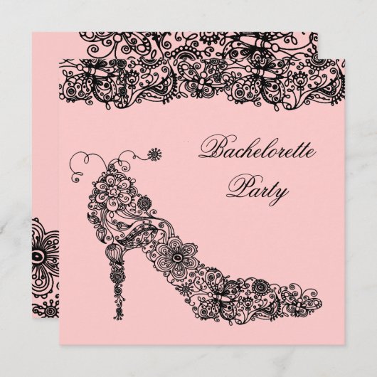 Chic Shoe ~ Invitations (Devant / Derrière)