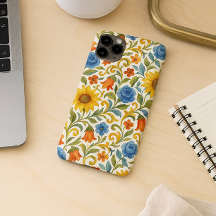 Chic Siciliaanse kleurrijke bladeren Floral Art Pa iPhone 11 Pro Max Hoesje