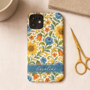 Chic Siciliaanse kleurrijke bladeren Floral Art Pa iPhone 11Pro Max Hoesje