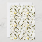 Chic Sicilian Summer Lemons Floral Wedding Kaart (Achterkant)