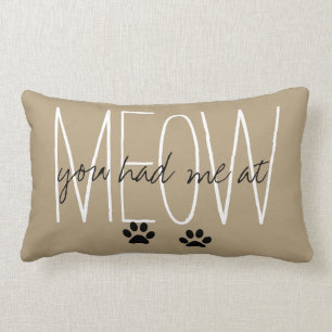 CHIC SIERKUSSEN_"JE HAD ME MEOW" KUSSEN