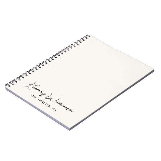 Chic Signature Script Cream Business Notitieboek (Linkerzijde)