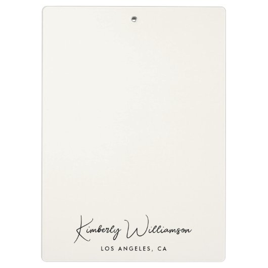 Chic Signature Script Cream Klembord (Achterkant)