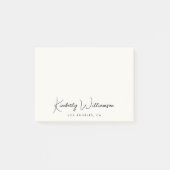Chic Signature Script Cream Post-it® Notes (Voorkant)