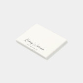 Chic Signature Script Cream Post-it® Notes (Schuin)