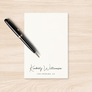 Chic Signature Script Cream Post-it® Notes