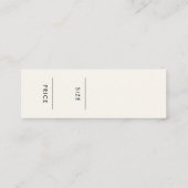 Chic Signature Script Cream Prijs Hang Label (Achterkant)