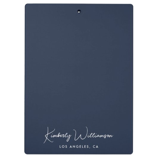 Chic Signature Script Monogram Blauw Klembord (Achterkant)