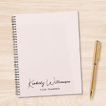 Chic Signature Script Monogram Pink<br><div class="desc">Plan ahead in style with this minimalist light pink personalized planner, designed for professionals who appreciate clean modern design. Featuring your monogram name in a chic signature script, this planner blends functionality with refined personal branding. The understated cover design makes it ideal for work, school, goal setting, or daily scheduling,...</div>
