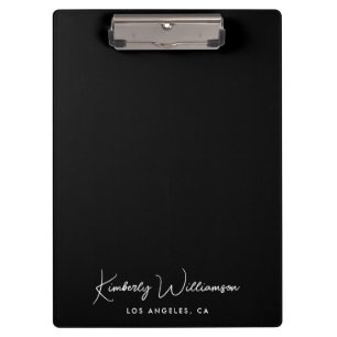 Chic Signature Script Monogram Zwart Klembord