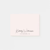 Chic Signature Script Pink Post-it® Notes (Voorkant)