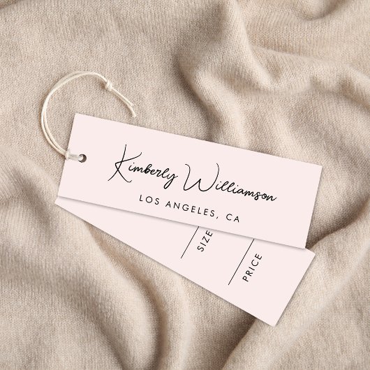 Chic Signature Script Pink Price Hang Label